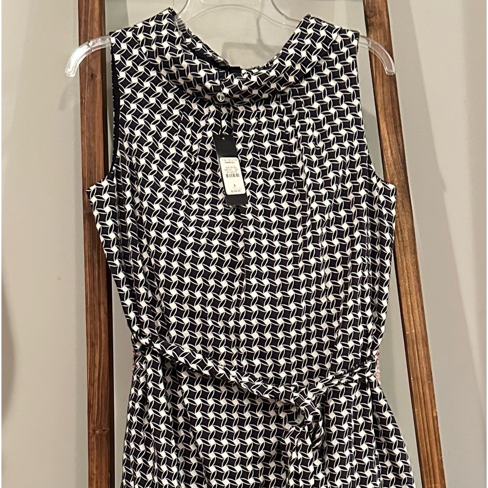 TALBOTS cotton silk shawl collar dress 8 - Picture 2 of 9